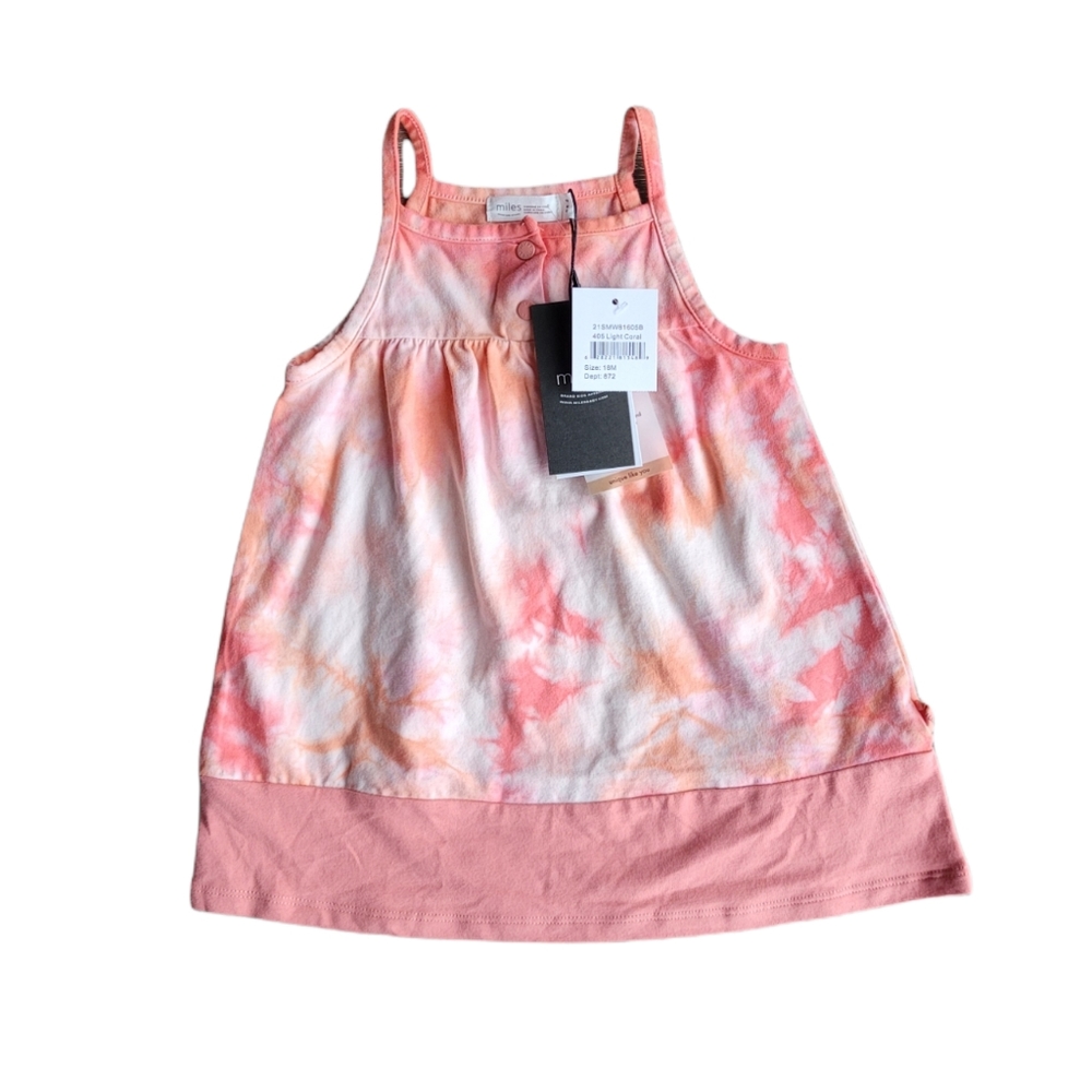 MILES Light Coral Tie Dye Cami Dress Size 18M
